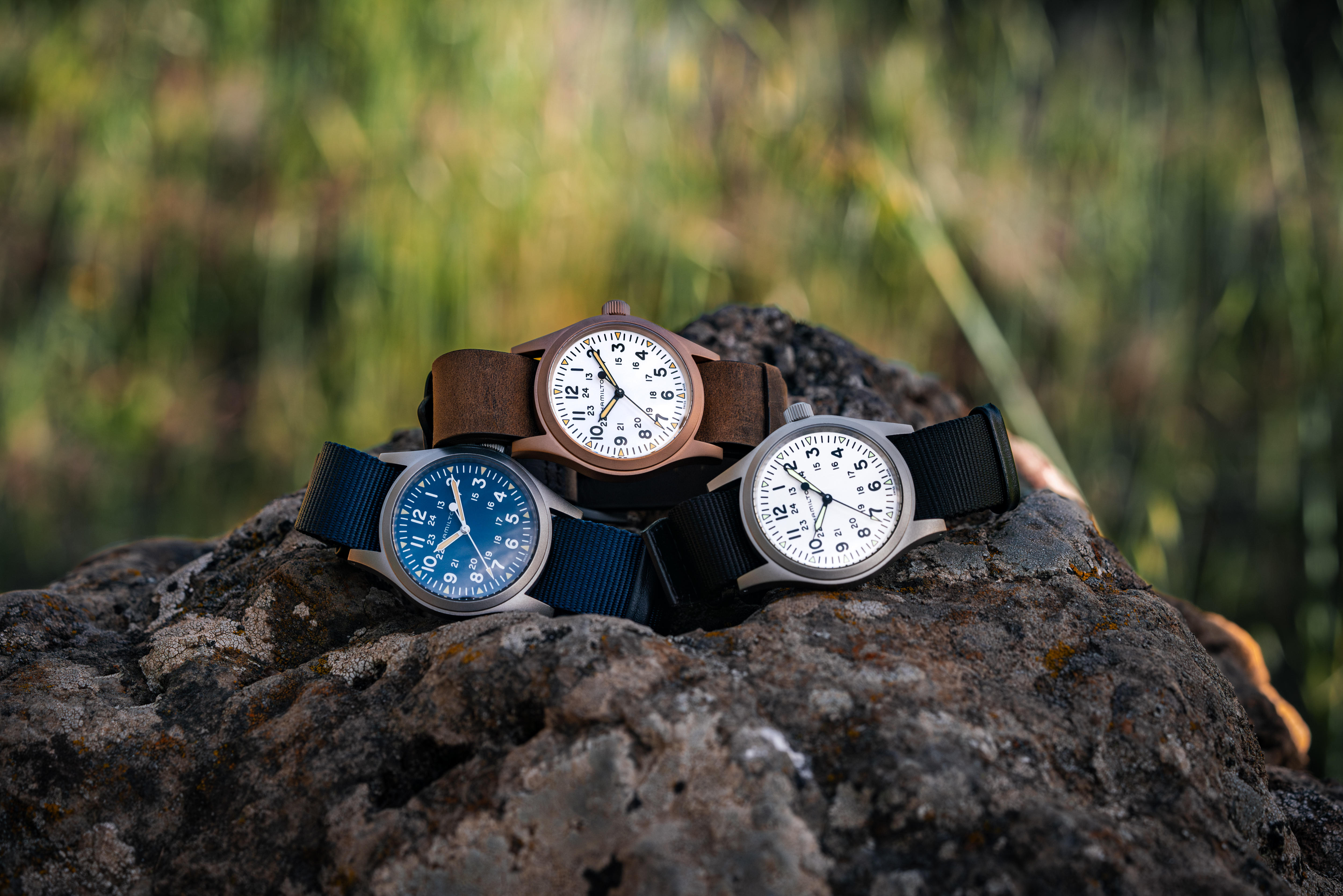 trois nouvelles hamilton Khaki Field Mechanical 