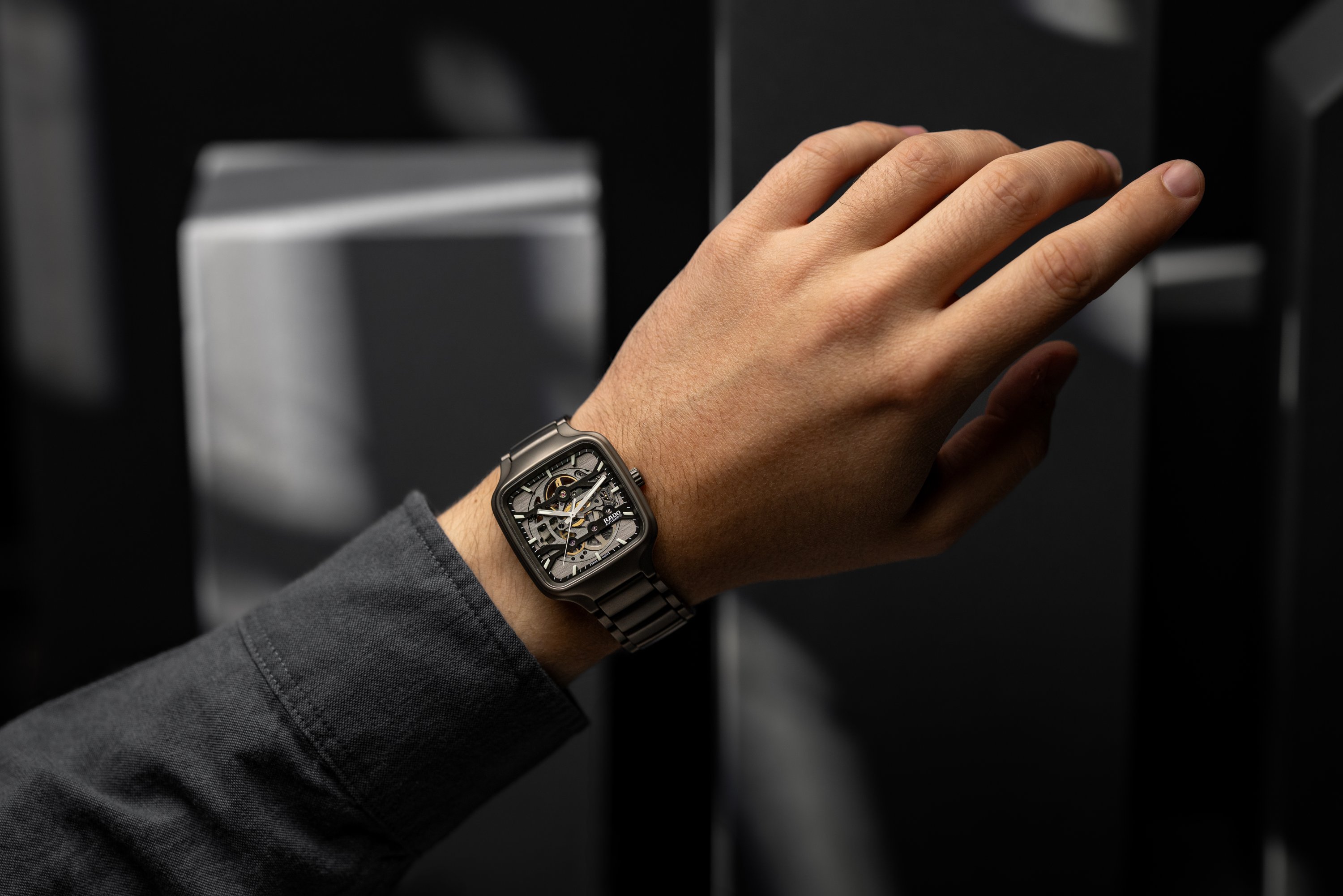 rado true square skeleton genève